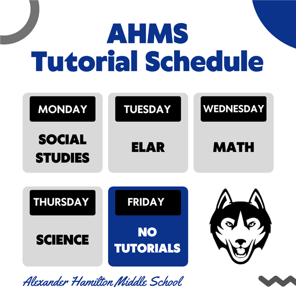 Tutorial Schedule 